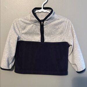 OshKosh B'gosh Gray and Navy Half-Zip Sweatshirt